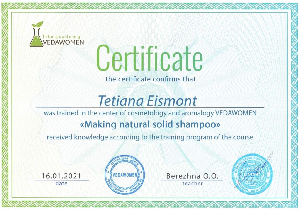 Certificate in Formulating Haircare Products