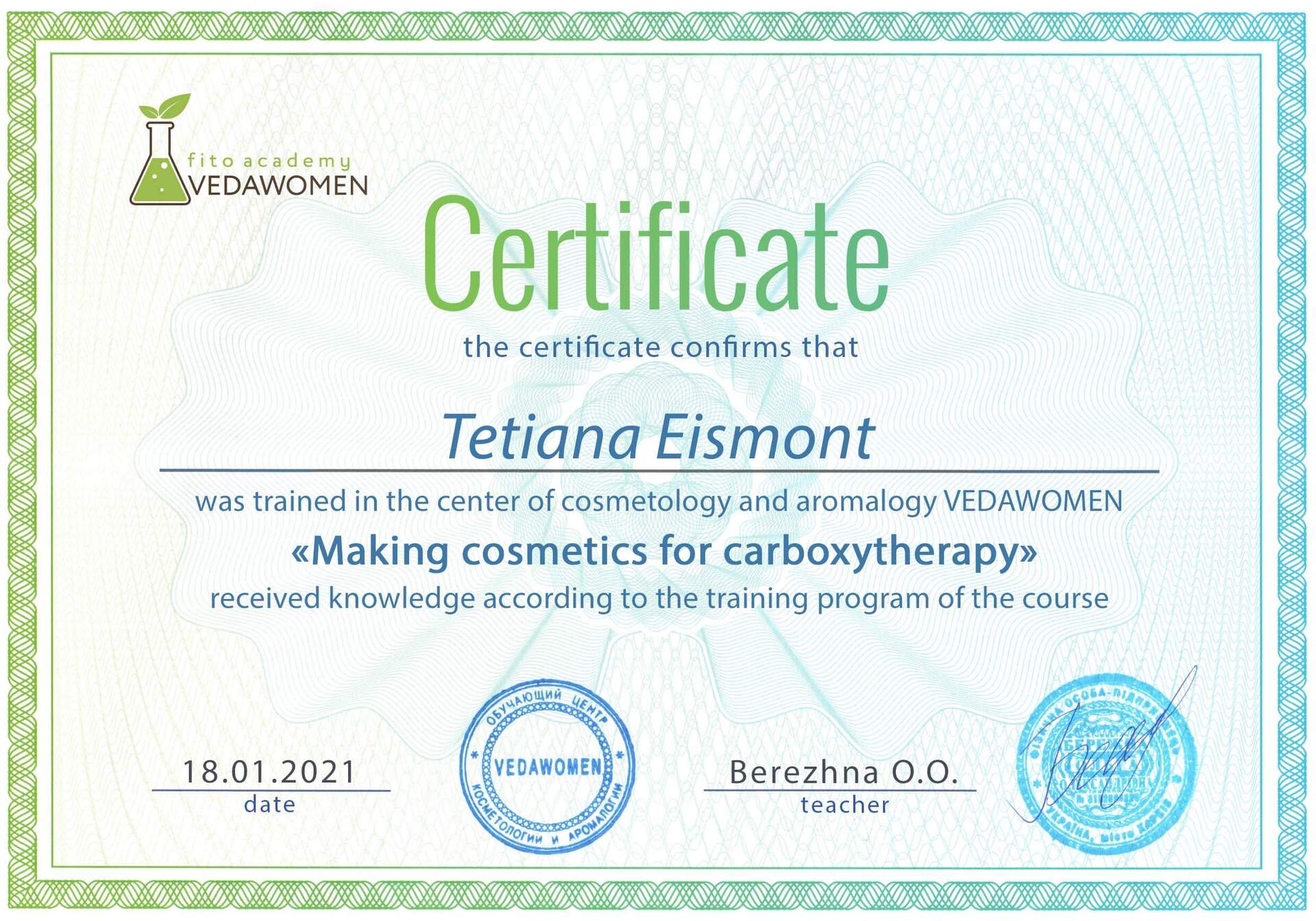 Certificate in Formulating Non-Invasive Carboxytherapy