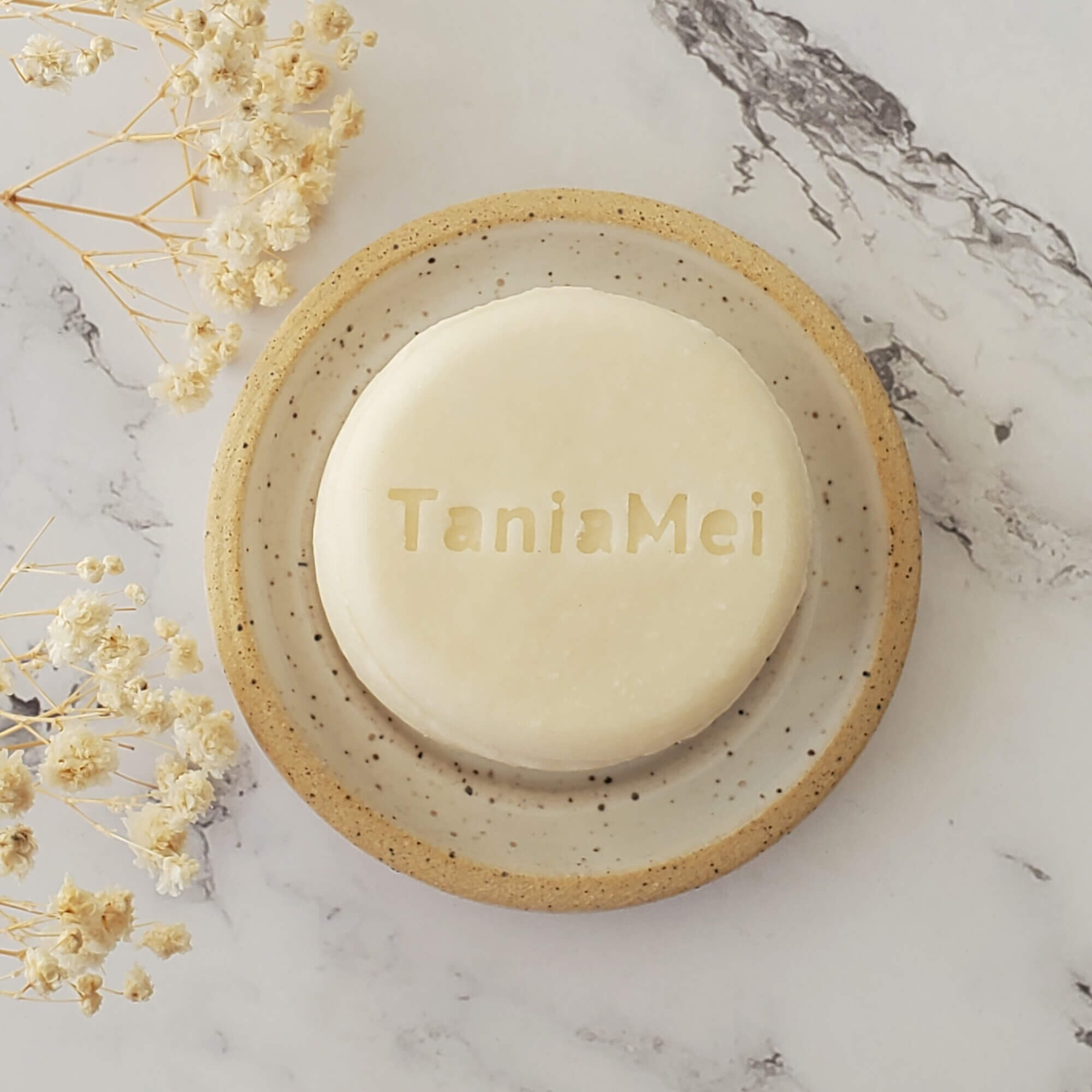 ceramic tray with shampoo bar