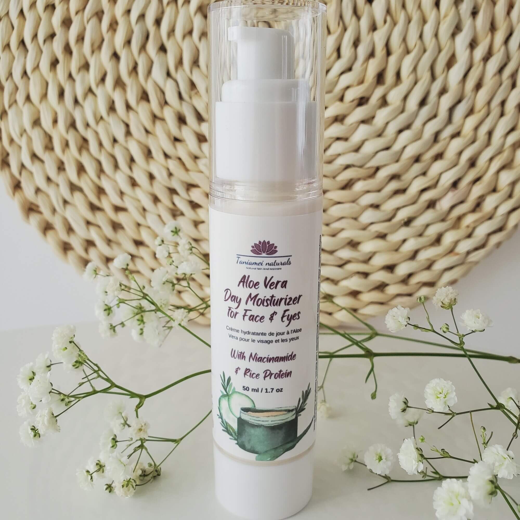 plastic spray bottle with moisturaizer
