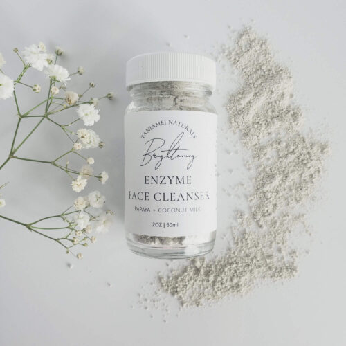 glass bottle with enzyme
