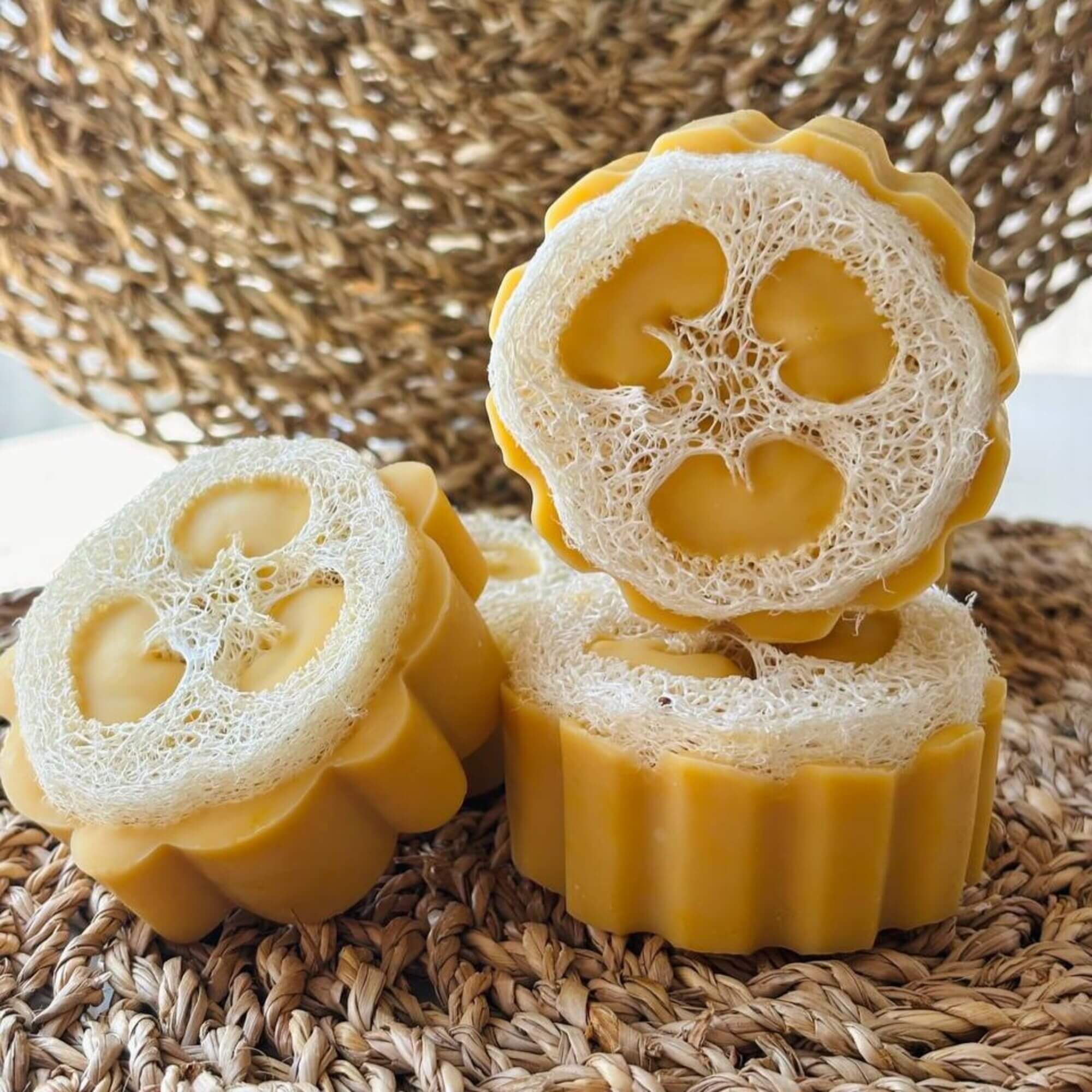 soap bar with loofah
